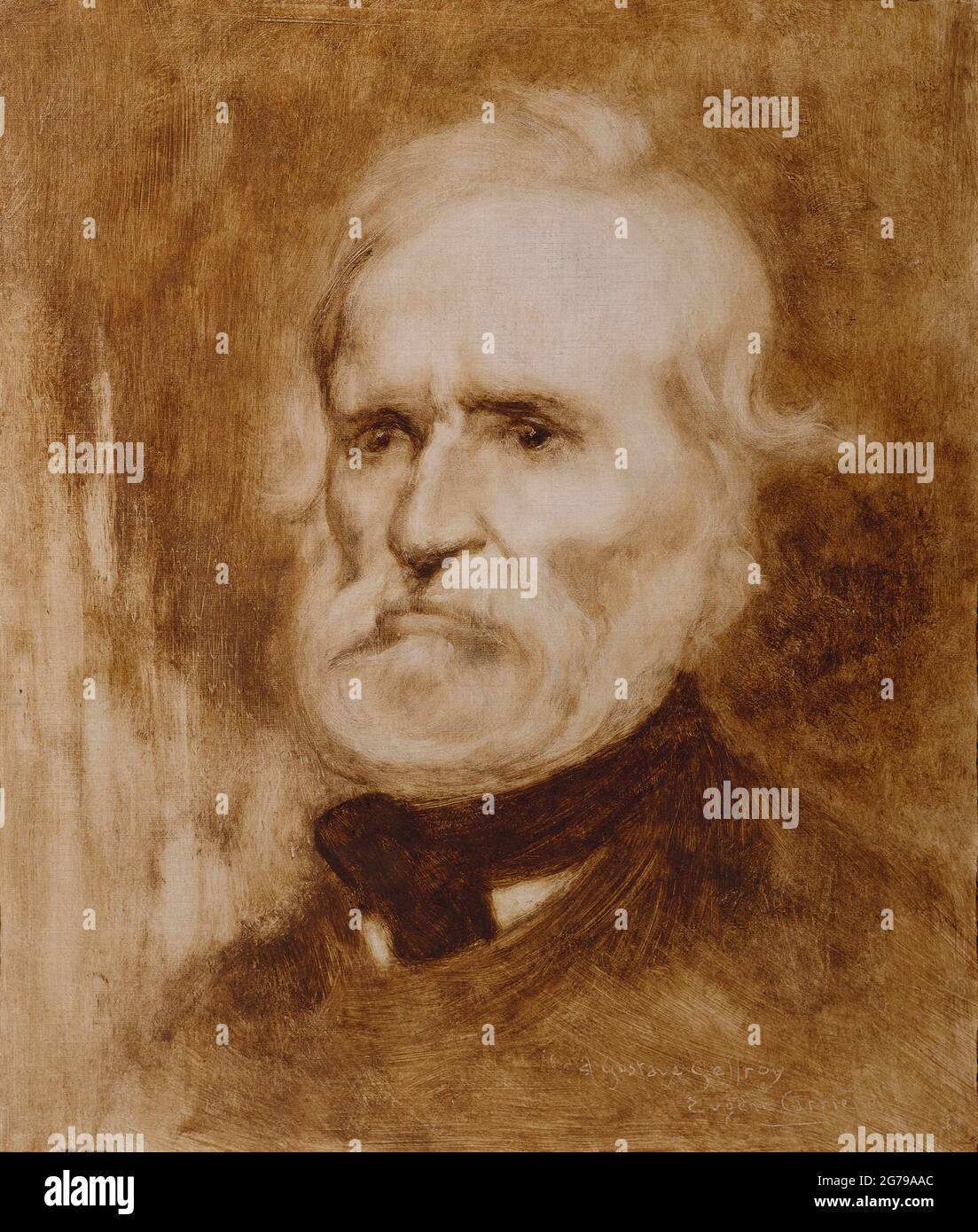 Portrait of Louis-Auguste Blanqui (1805-1881). Museum: Musée Carnavalet, Paris. Author: EUGENE CARRIERE. Stock Photo