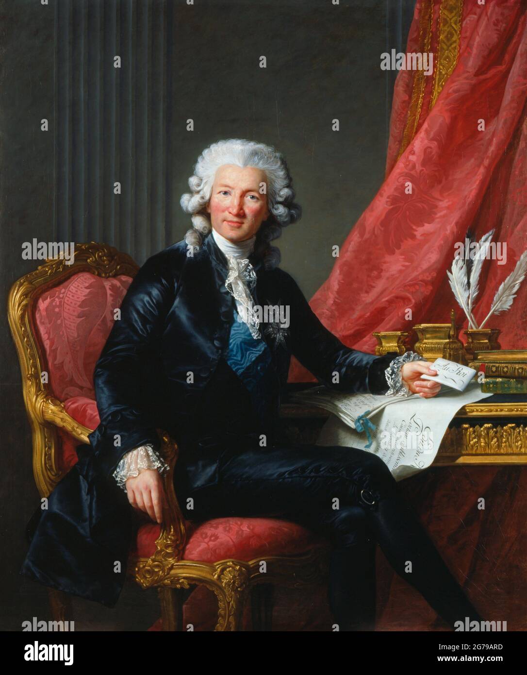 Portrait of Charles-Alexandre de Calonne (1734-1802). Museum: Royal Collection, London. Author: Élisabeth Louise Vigée Le Brun. Stock Photo