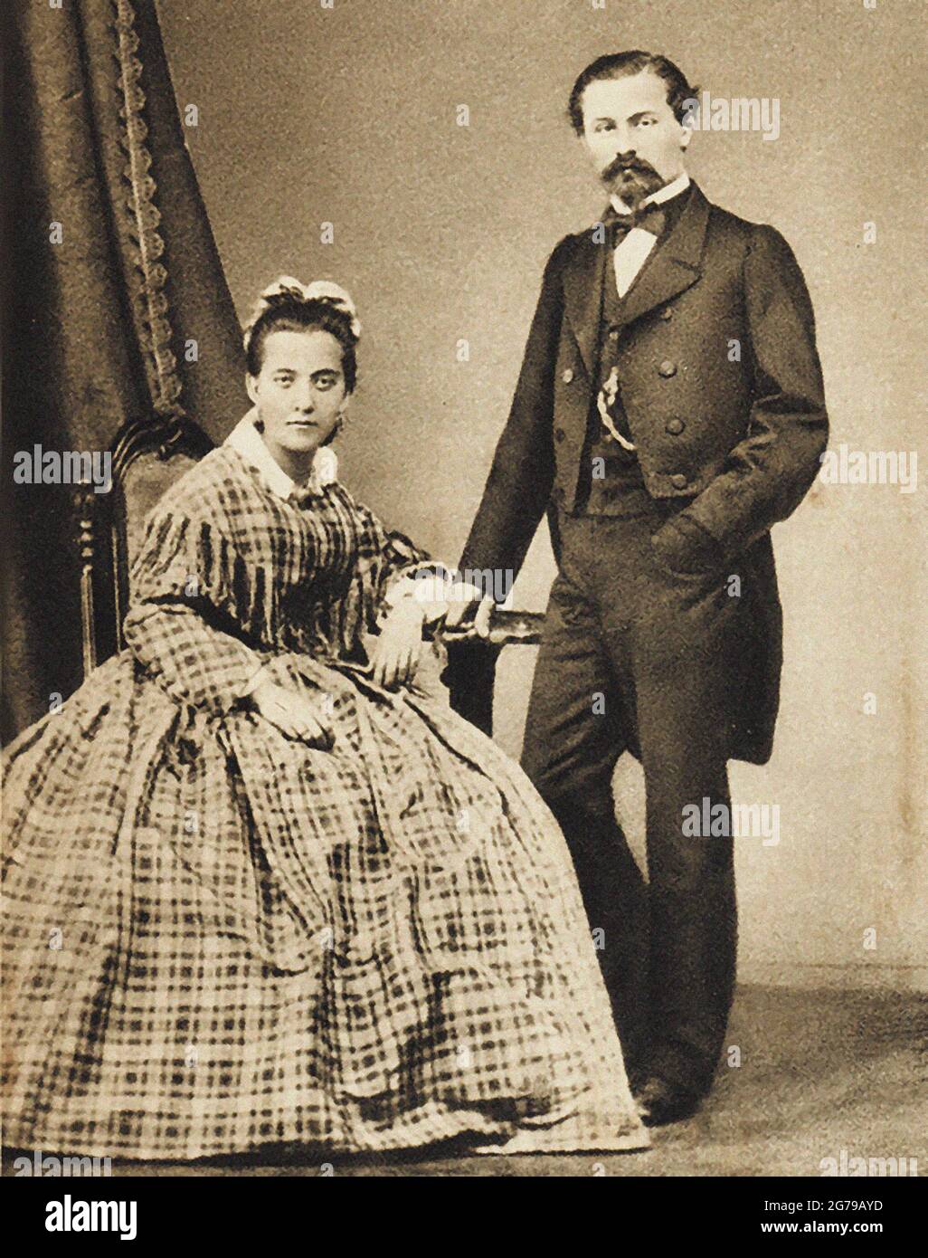 Henri Brocard (1836-1900) and his wife Charlotte. Museum: PRIVATE COLLECTION. Author: ANONYMOUS. Stock Photo