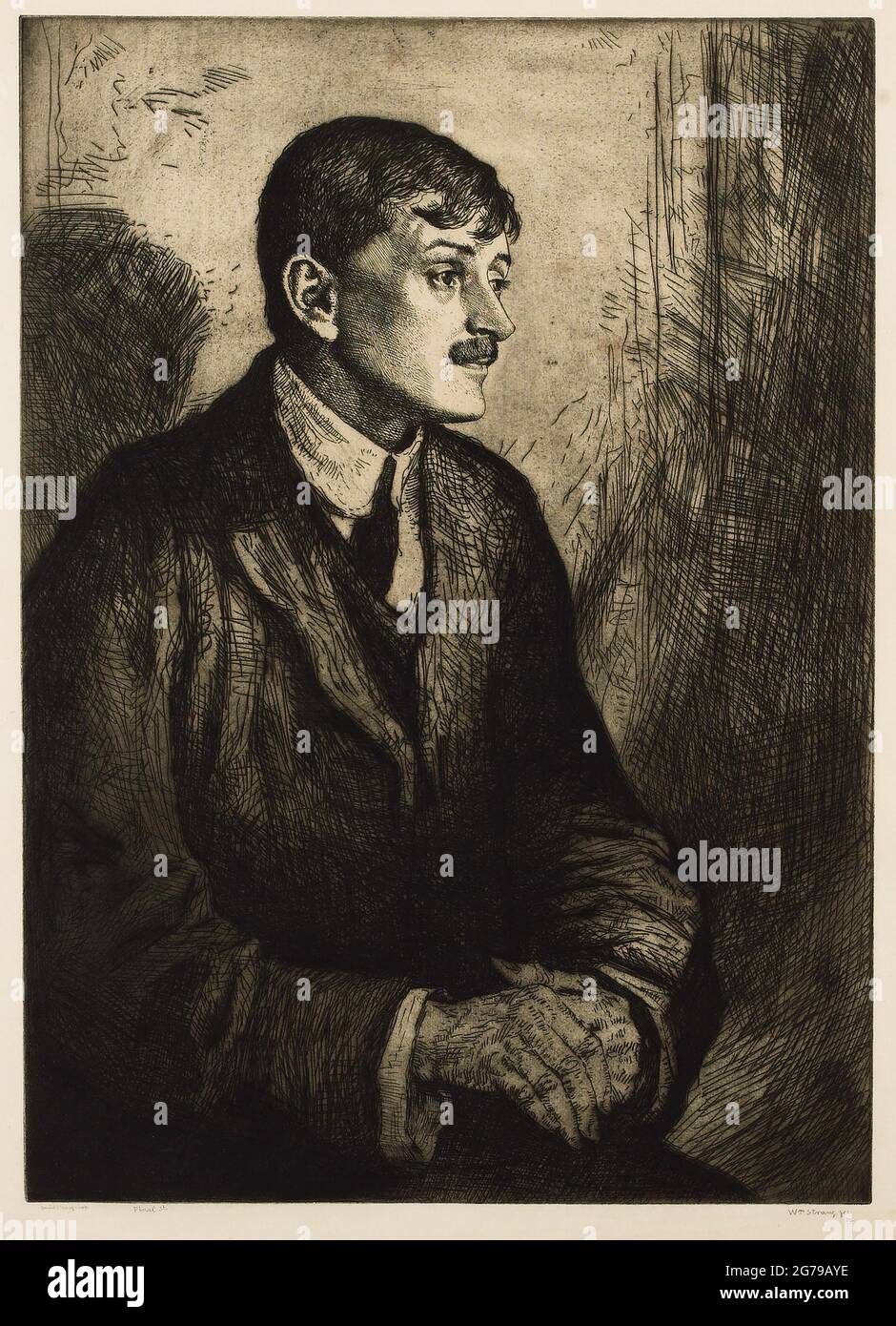 Portrait of the Poet John Masefield (1878-1967). Museum: PRIVATE COLLECTION. Author: WILLIAM STRANG. Stock Photo