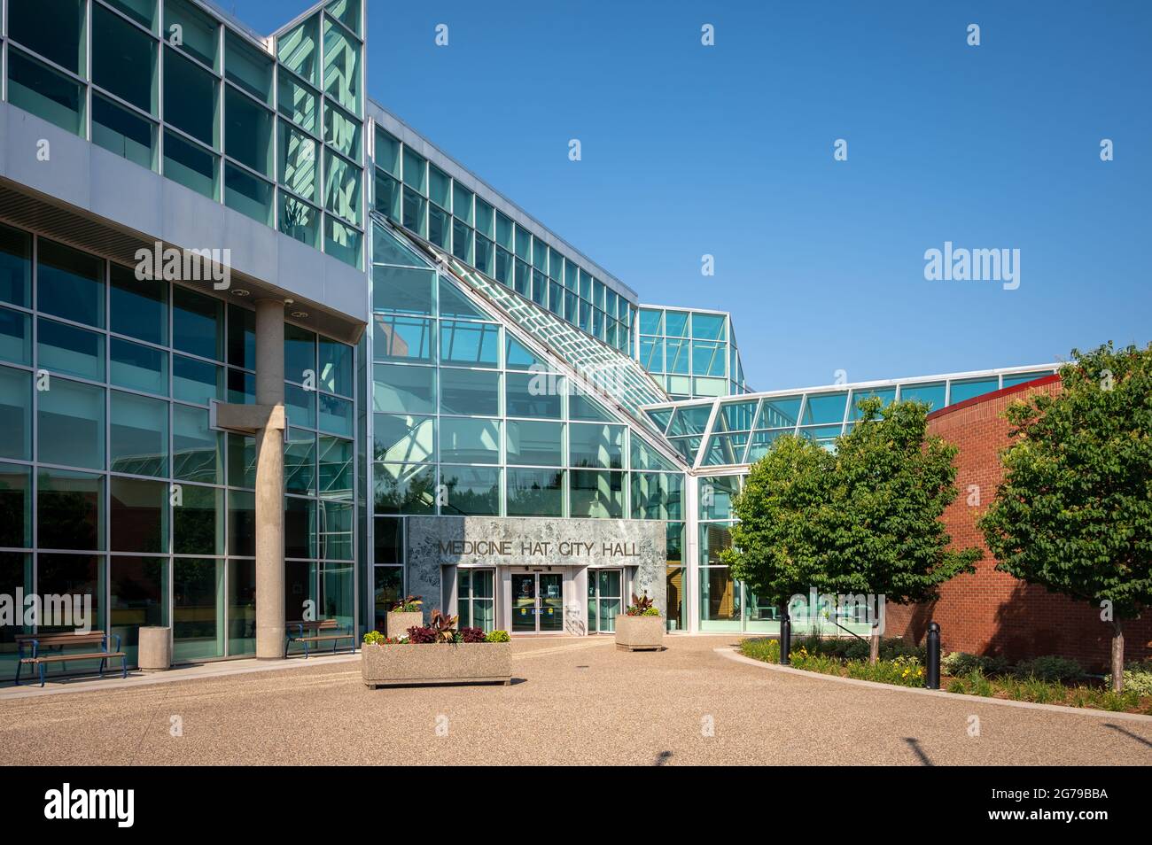 Canada alberta city hall medicine hat architecture hires stock