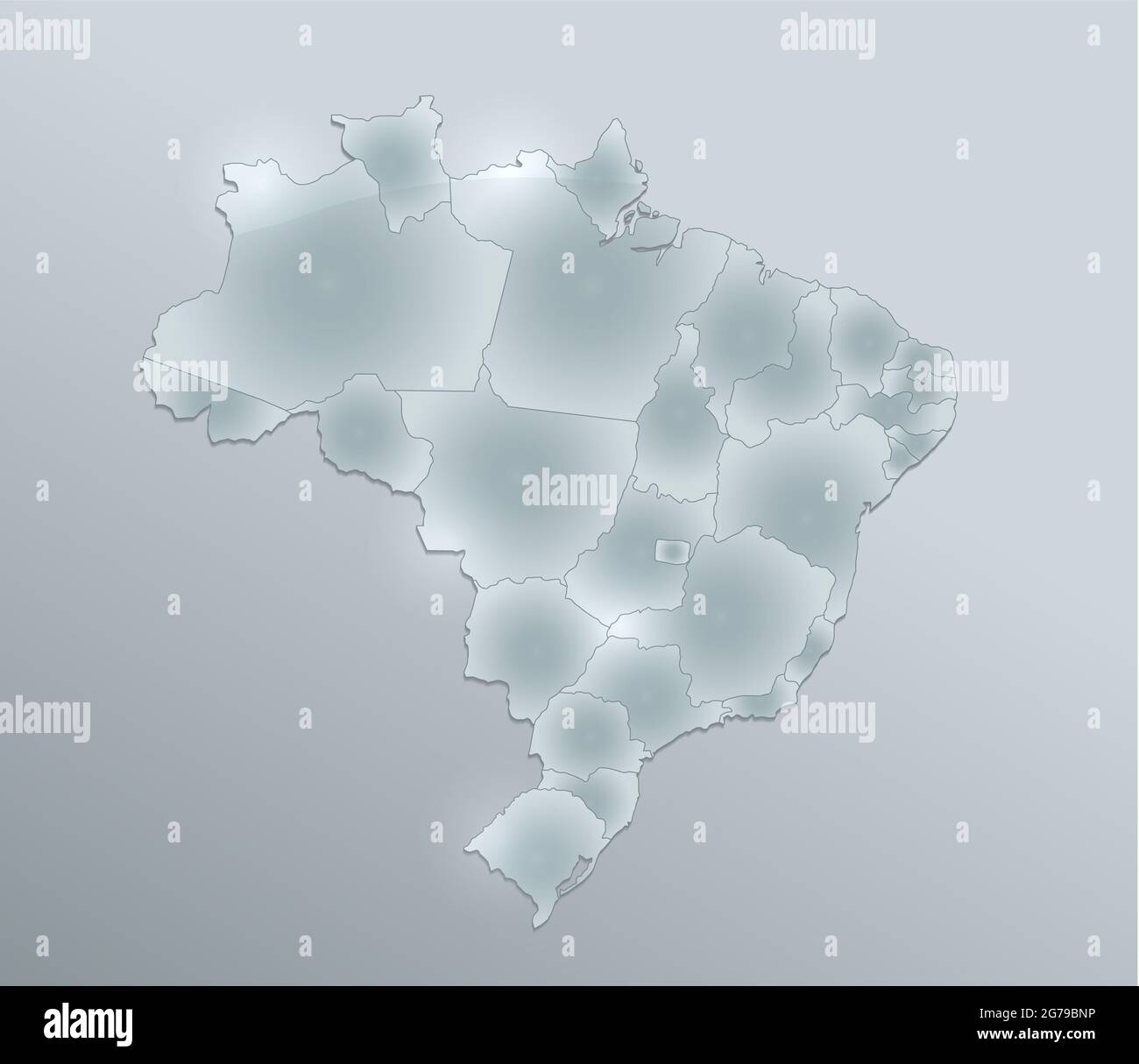 Brazil 3D shape image geographical location Stock Photo - Alamy