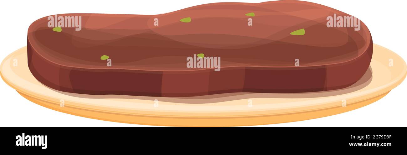 Grilled steak icon cartoon vector. Griil meat. Beef barbecue Stock ...