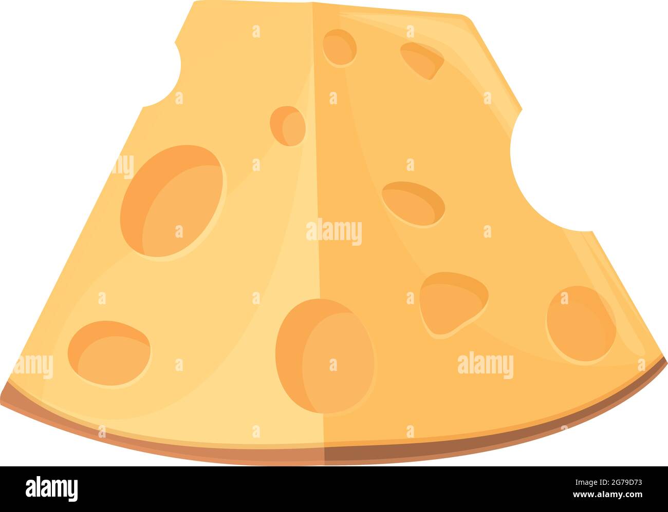 French cheese icon cartoon vector. Swiss cheddar. Head cheese slice Stock Vector