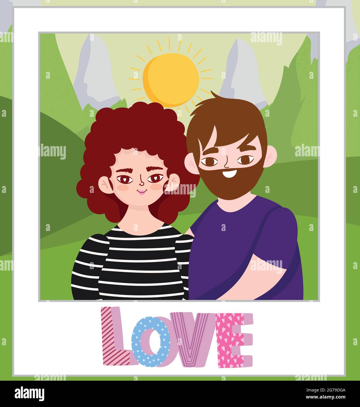 love couple in a picture Stock Vector Image & Art - Alamy