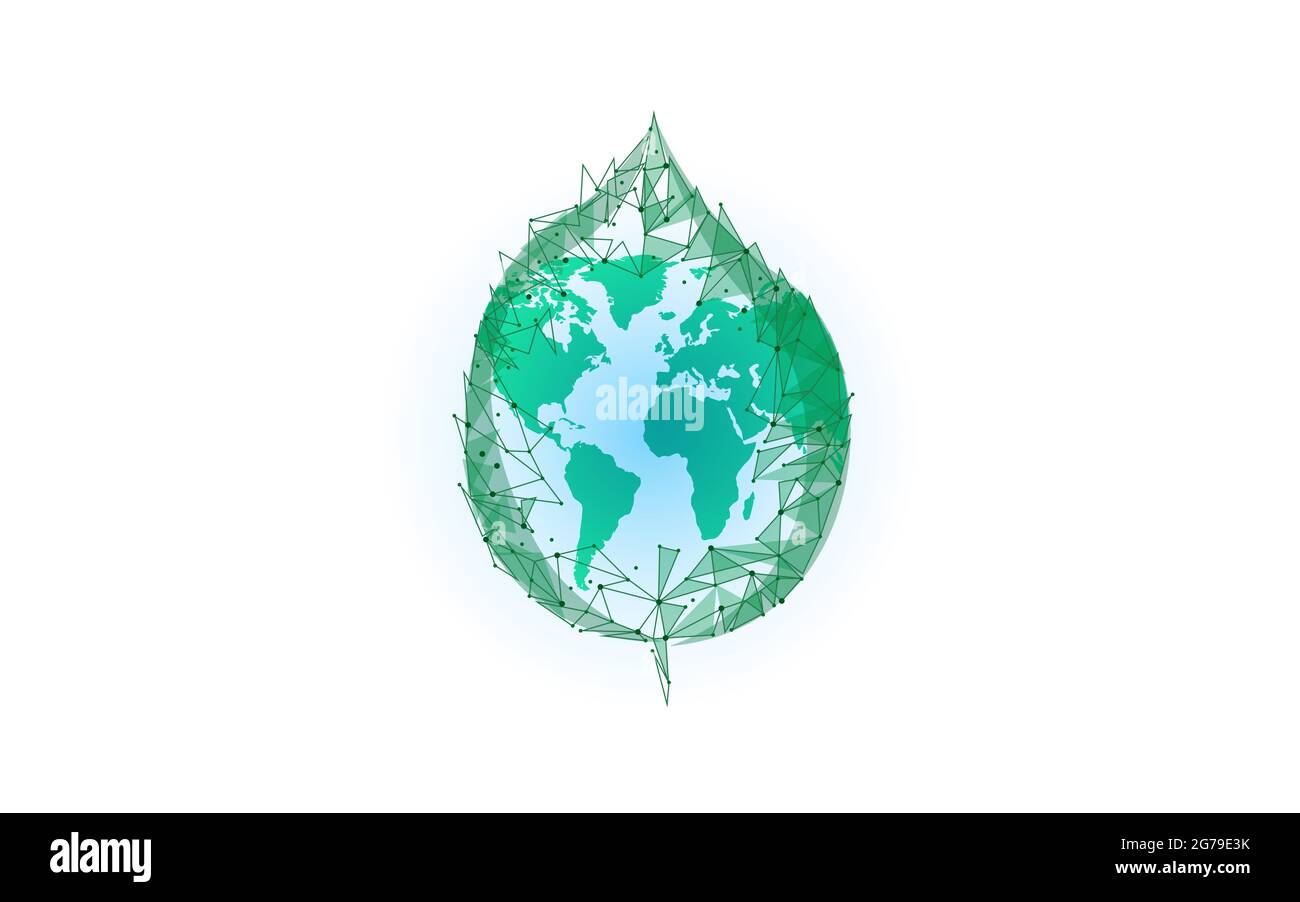 Plant leaf ecological abstract concept. 3D render seedling tree leaves