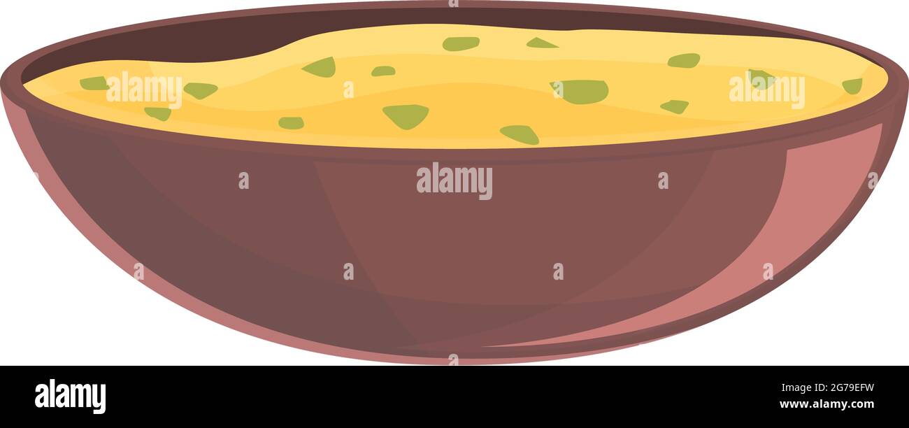 Beans soup icon cartoon vector. Bean bowl. Chili dish Stock Vector