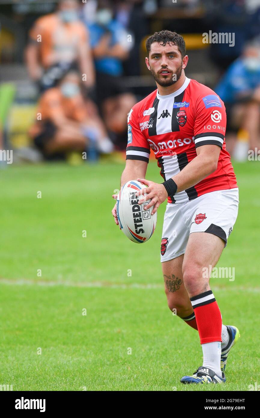 Castleford, England - 11 July 2021 - Declan Patton (29) of Salford Red ...