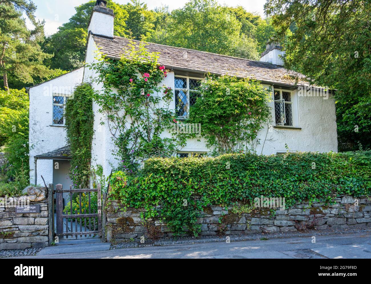 Dove Cottage the home of William and Wordsworth and his sister Dorothy at Grasmere in the English Lake District UK Stock Photo