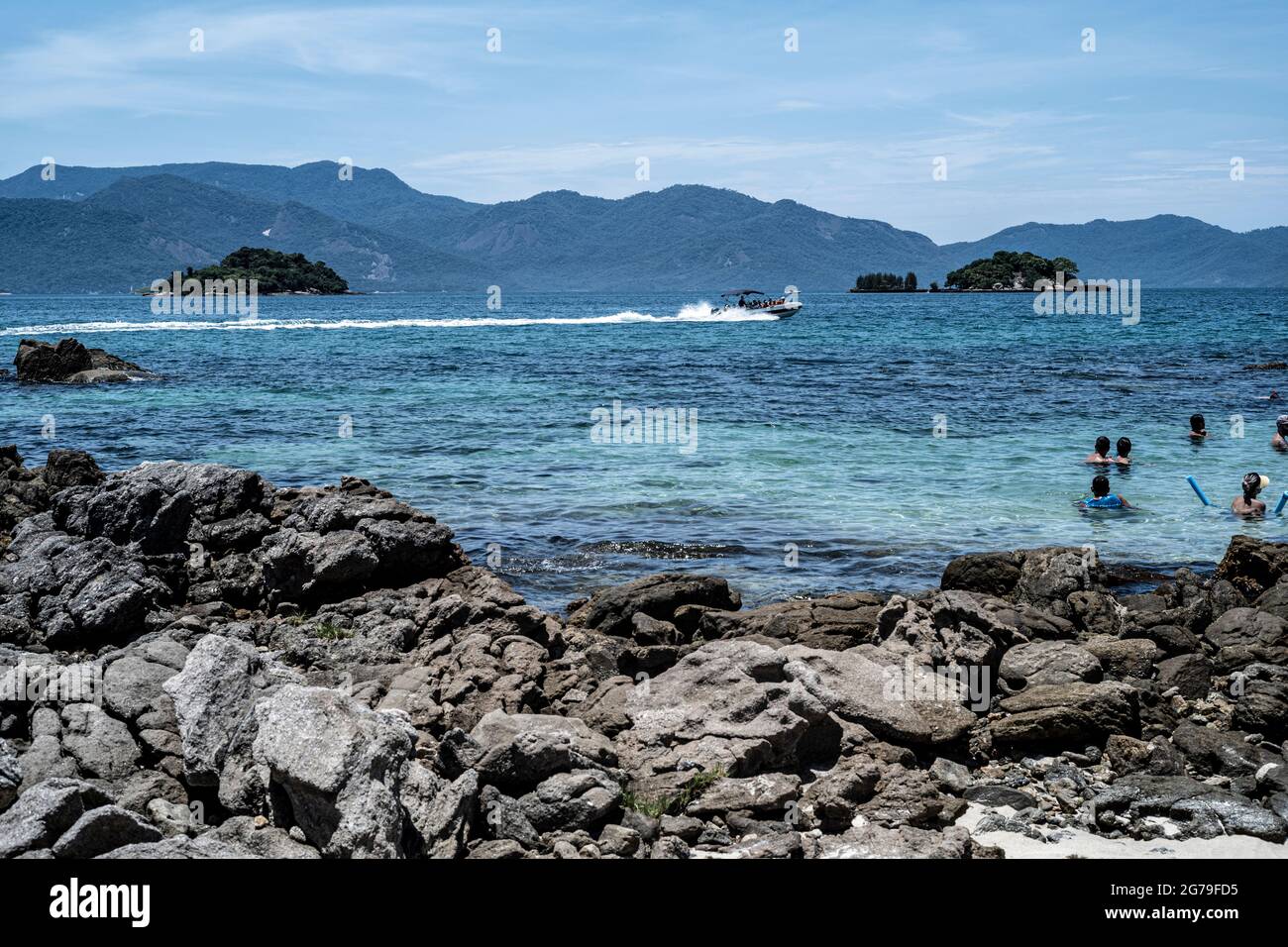 Beach life on Big island, Ilha grande , Rio de Janeiro - Brazil Stock Photo