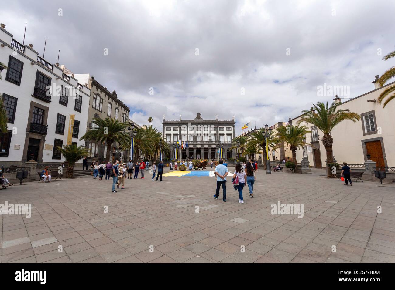 Plaza de Santa Ana square in Las Palmas, Gran Canaria (Spain Stock ...