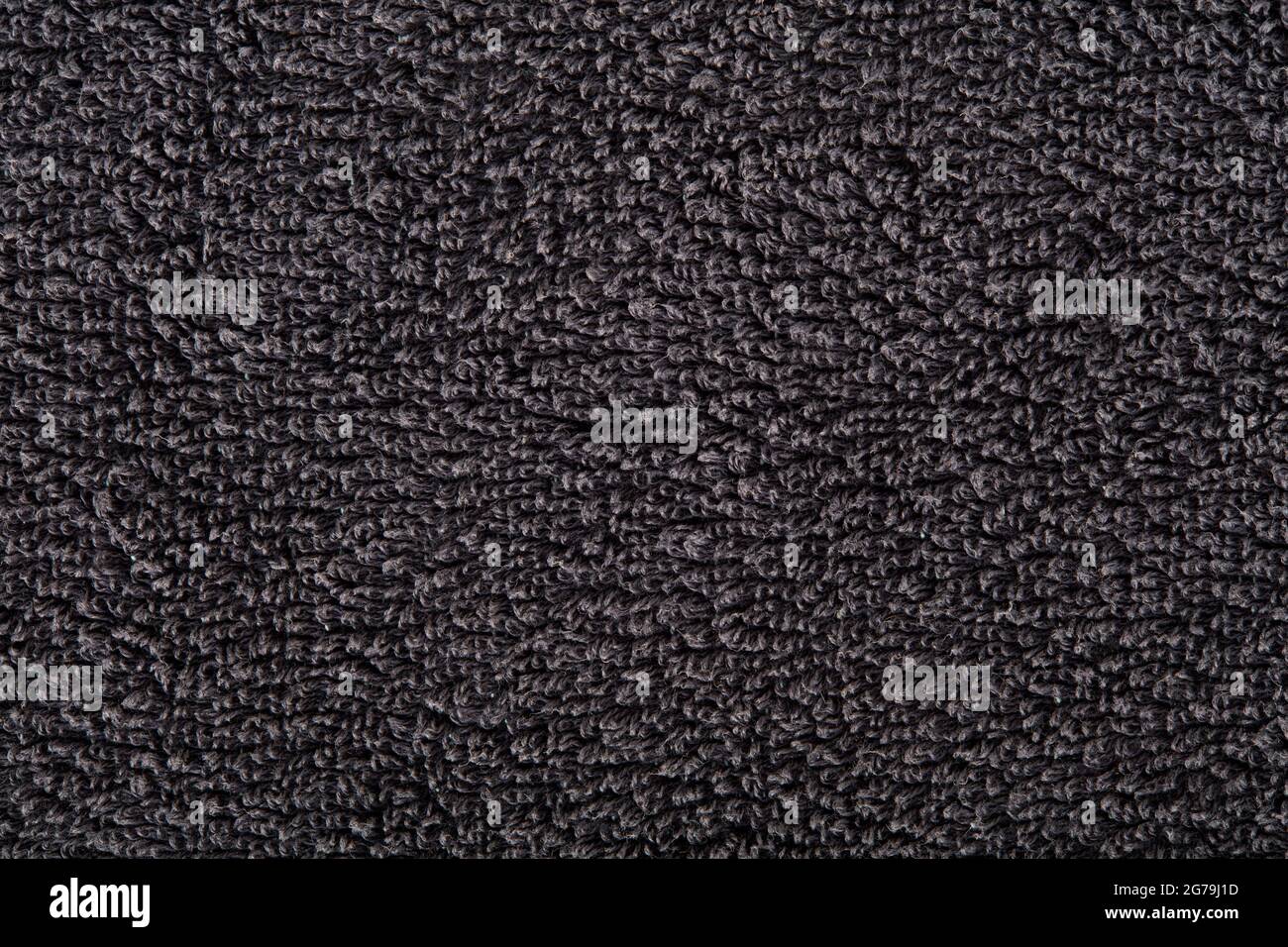 Black cotton towel texture background Stock Photo