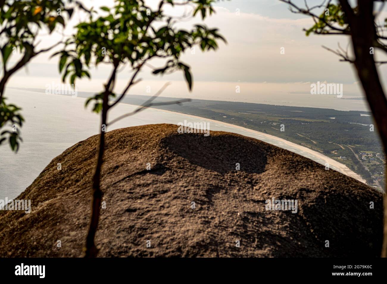 maringaia restinga seen from the top of the telegraph stone in guaratiba bar in rio de janeiro, brazil Stock Photo