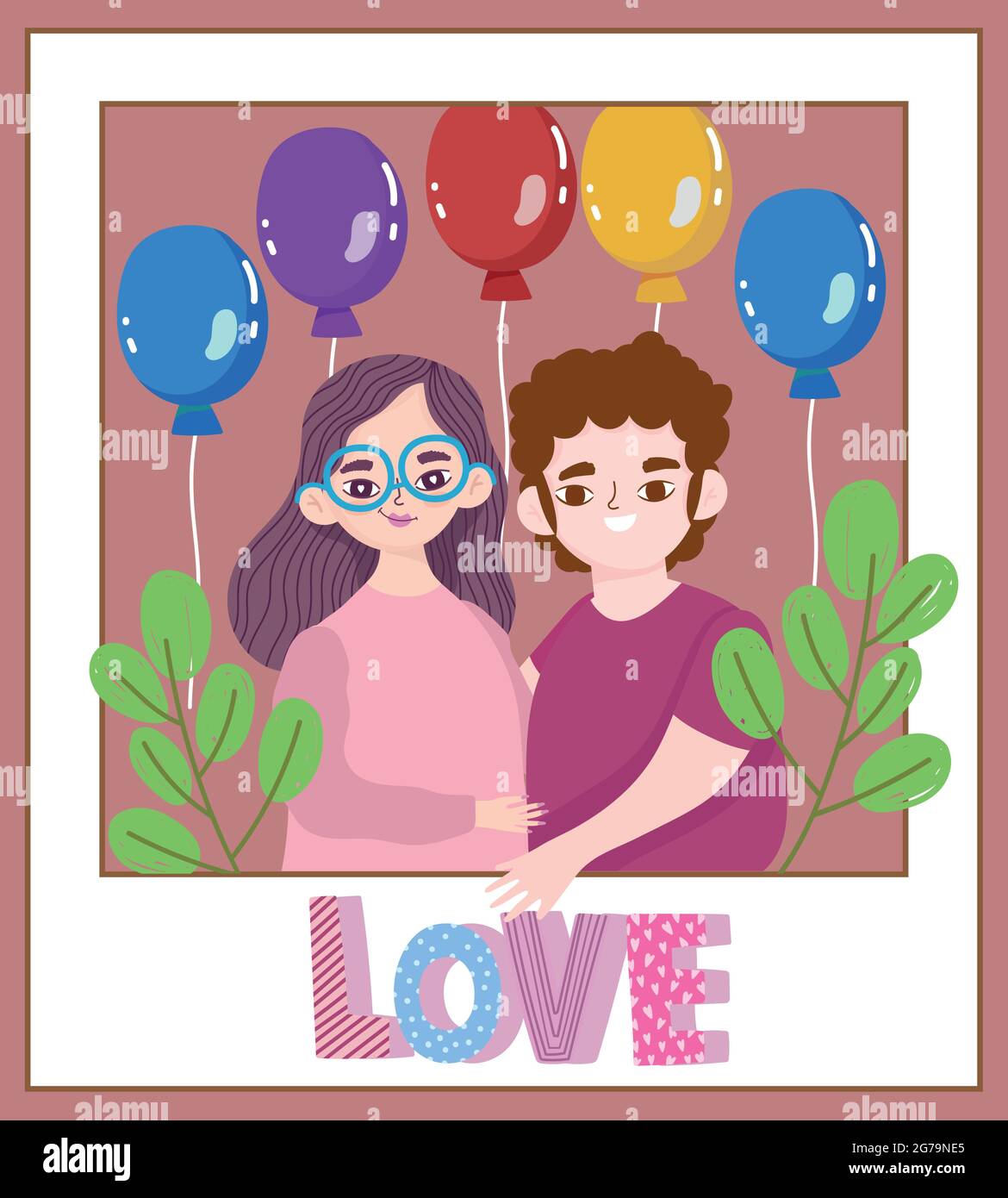 happy love couple Stock Vector Image & Art - Alamy