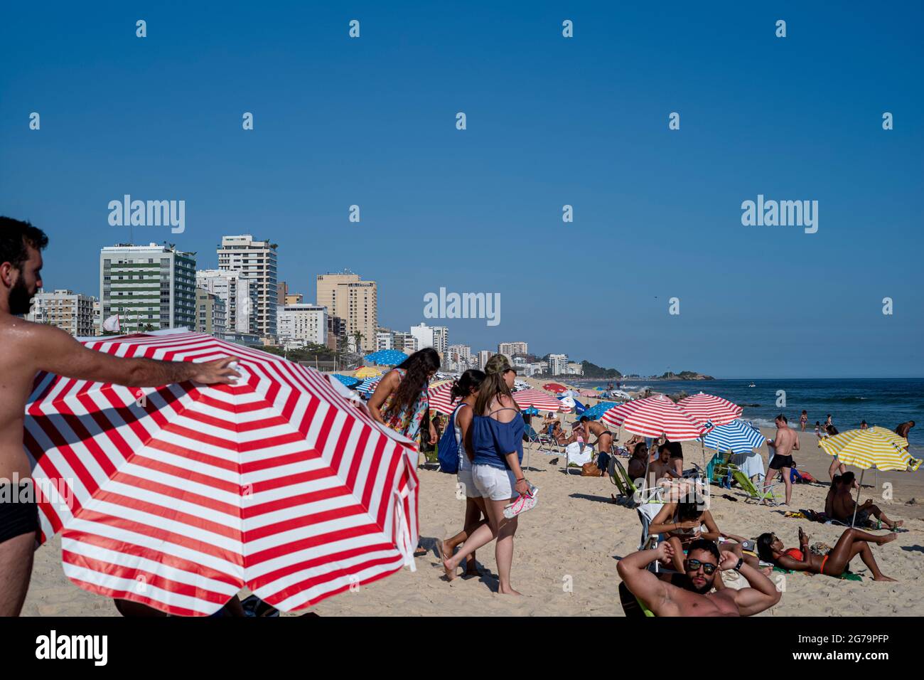 Ipanema beach / Leblon Promenade, Rio de Janeiro, Brazil - shot with ...