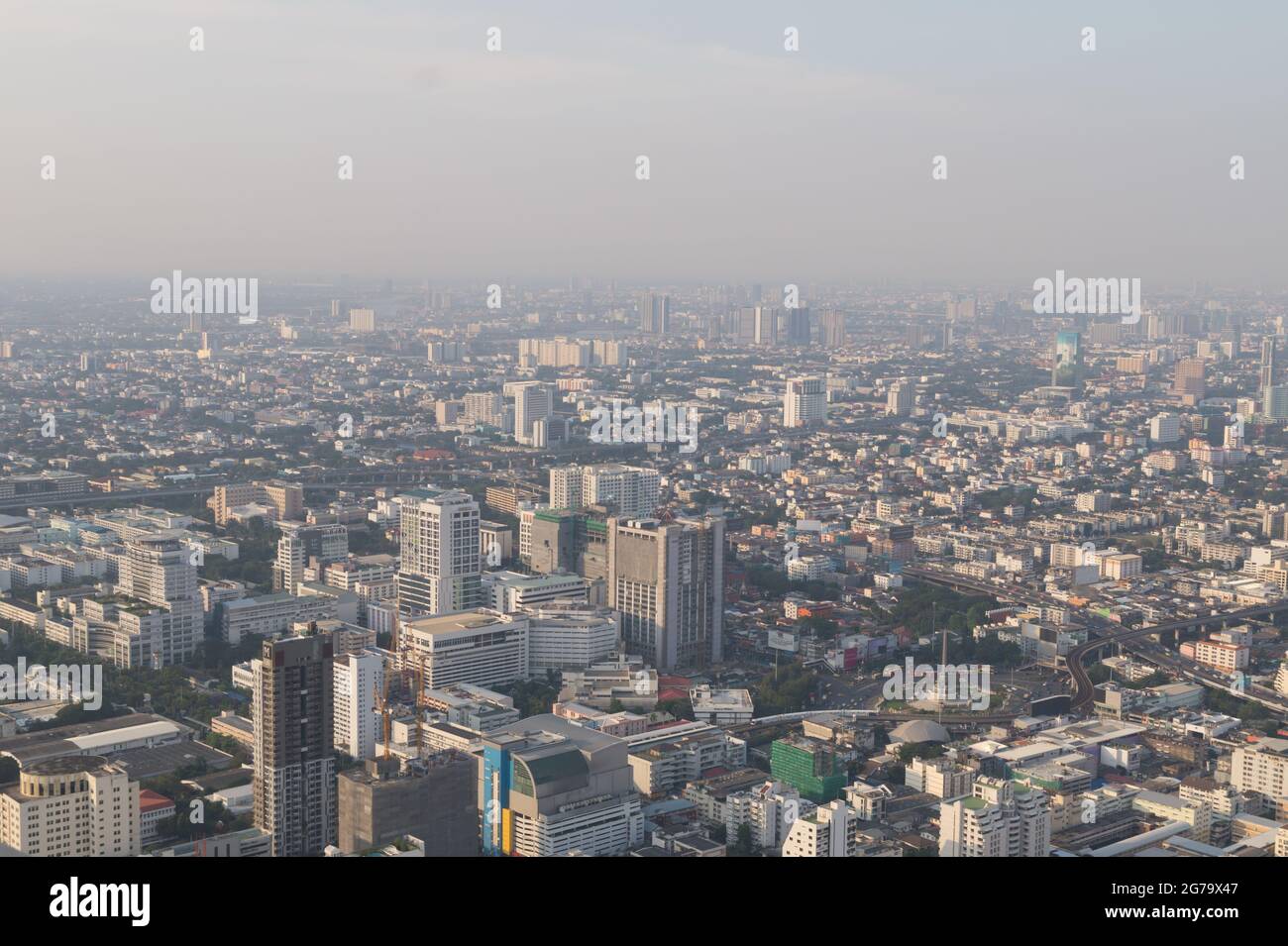 City skyline view of Bangkok,  capital of Thailand. Stock Photo