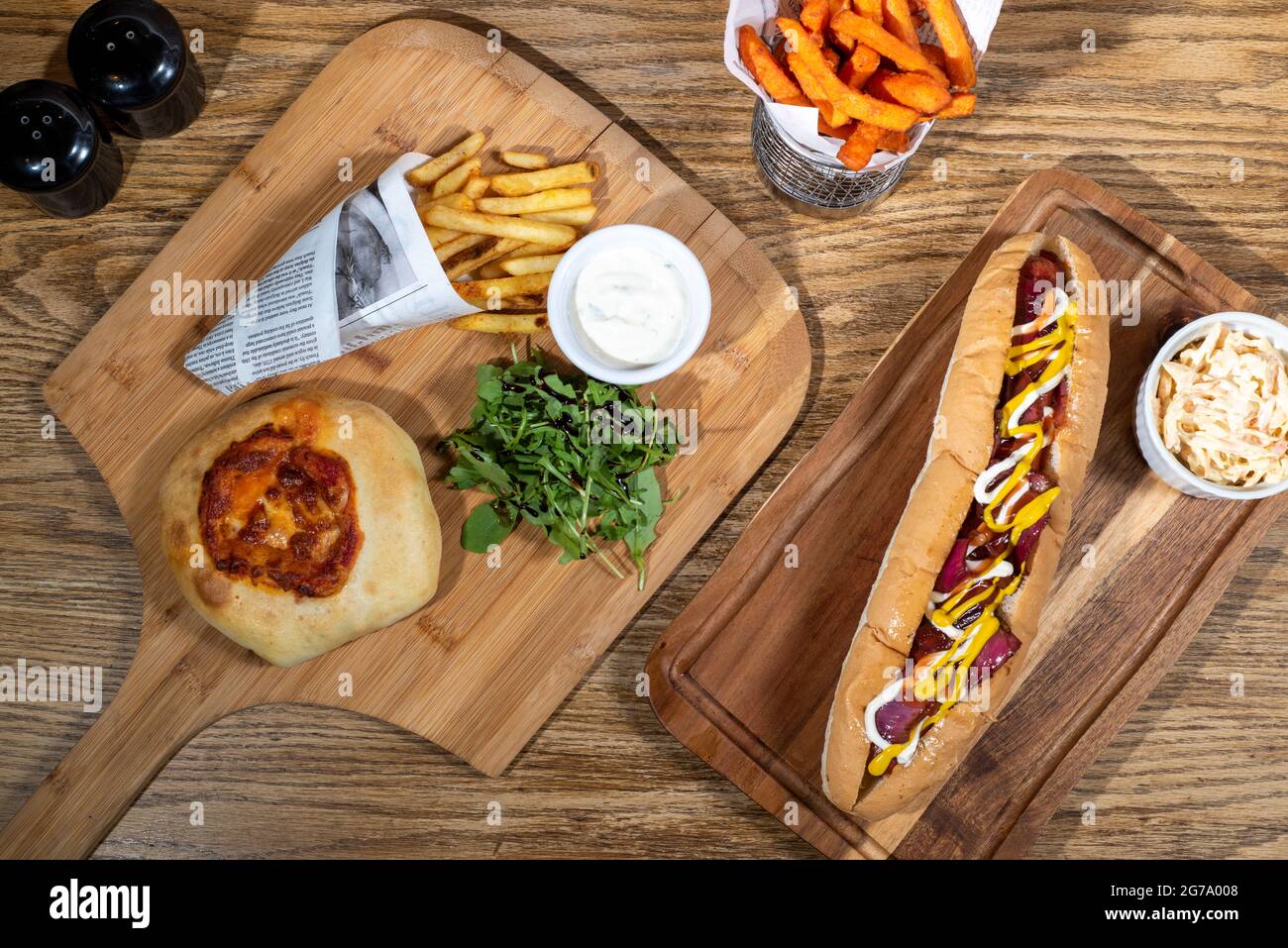 Pizza burger fries hires stock photography and images Alamy