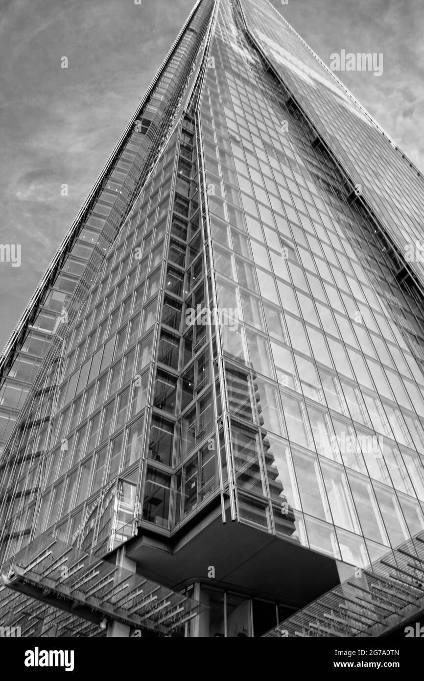 Built of glass and steel to reach the sky Stock Photo