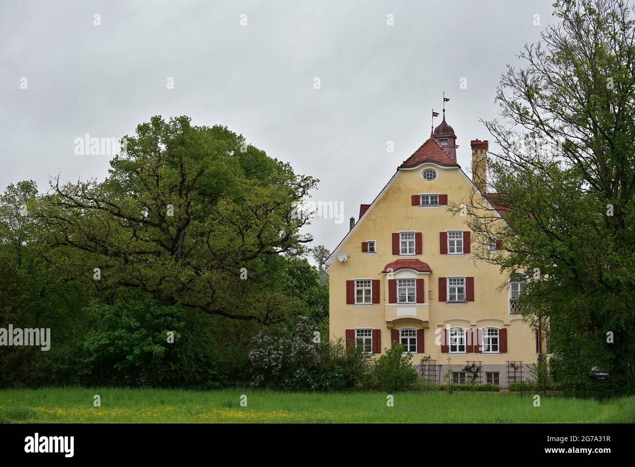 Germany, Bavaria, Upper Bavaria, Traunstein district, old villa, built