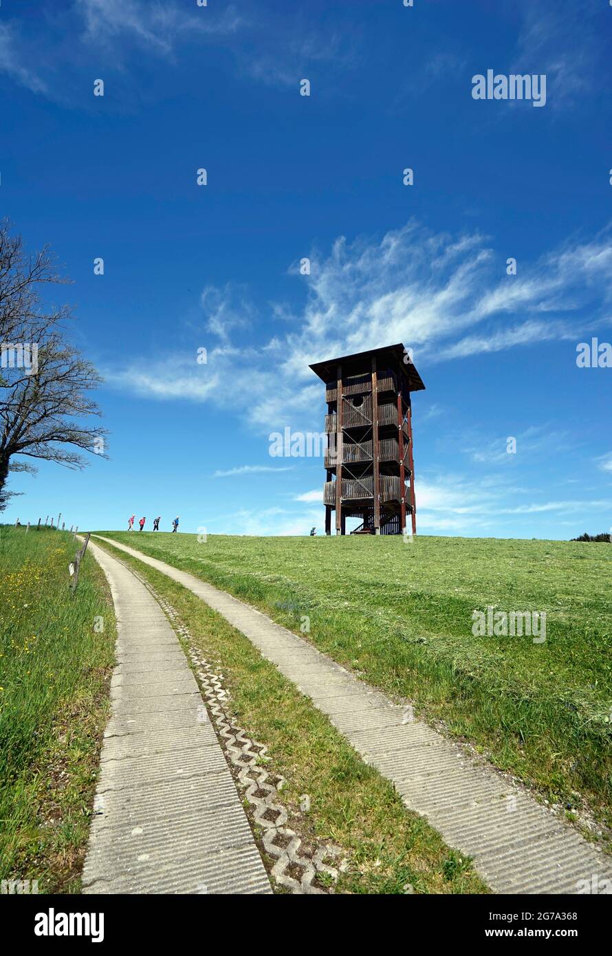 Germany, Bavaria, Upper Bavaria, Rosenheim District, Chiemgau, Rimsting, Observation Tower On