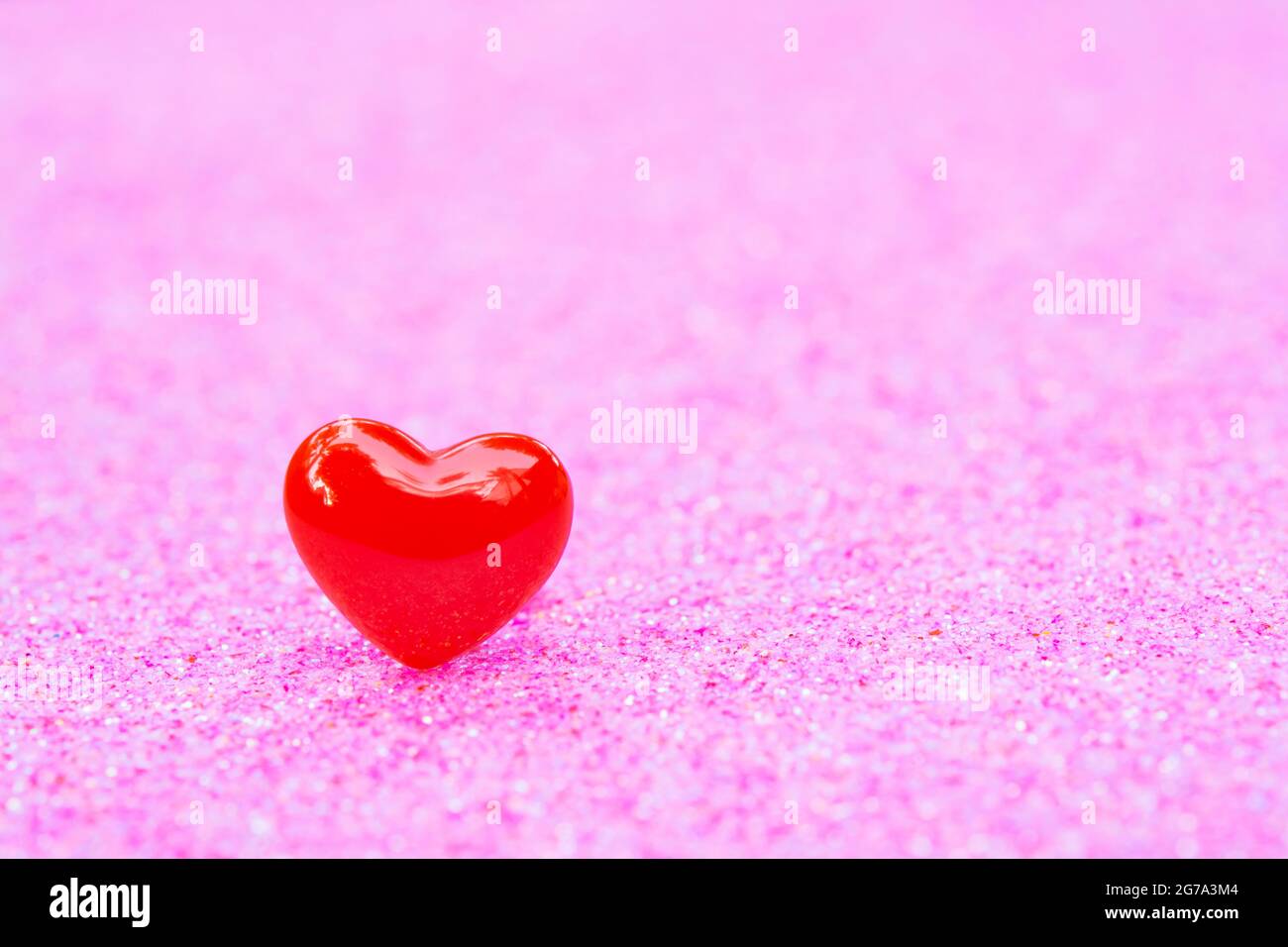 Valentines Day background with Red heart shapes on abstract light pink ...