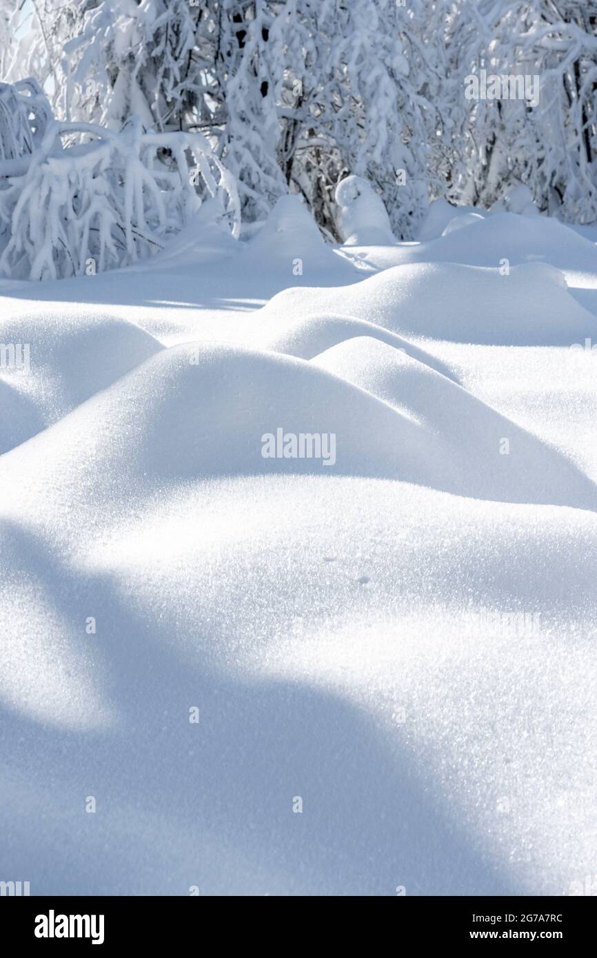 Shapes from snow. Stock Photo