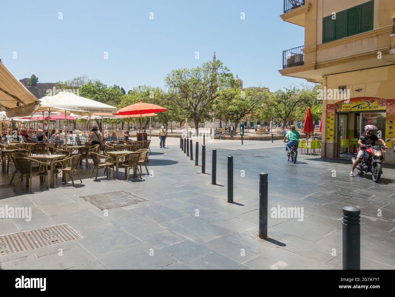 Plaza de la Merced (Mercy Square) square plaza, Costa del Sol, Malaga, Spain. Stock Photo