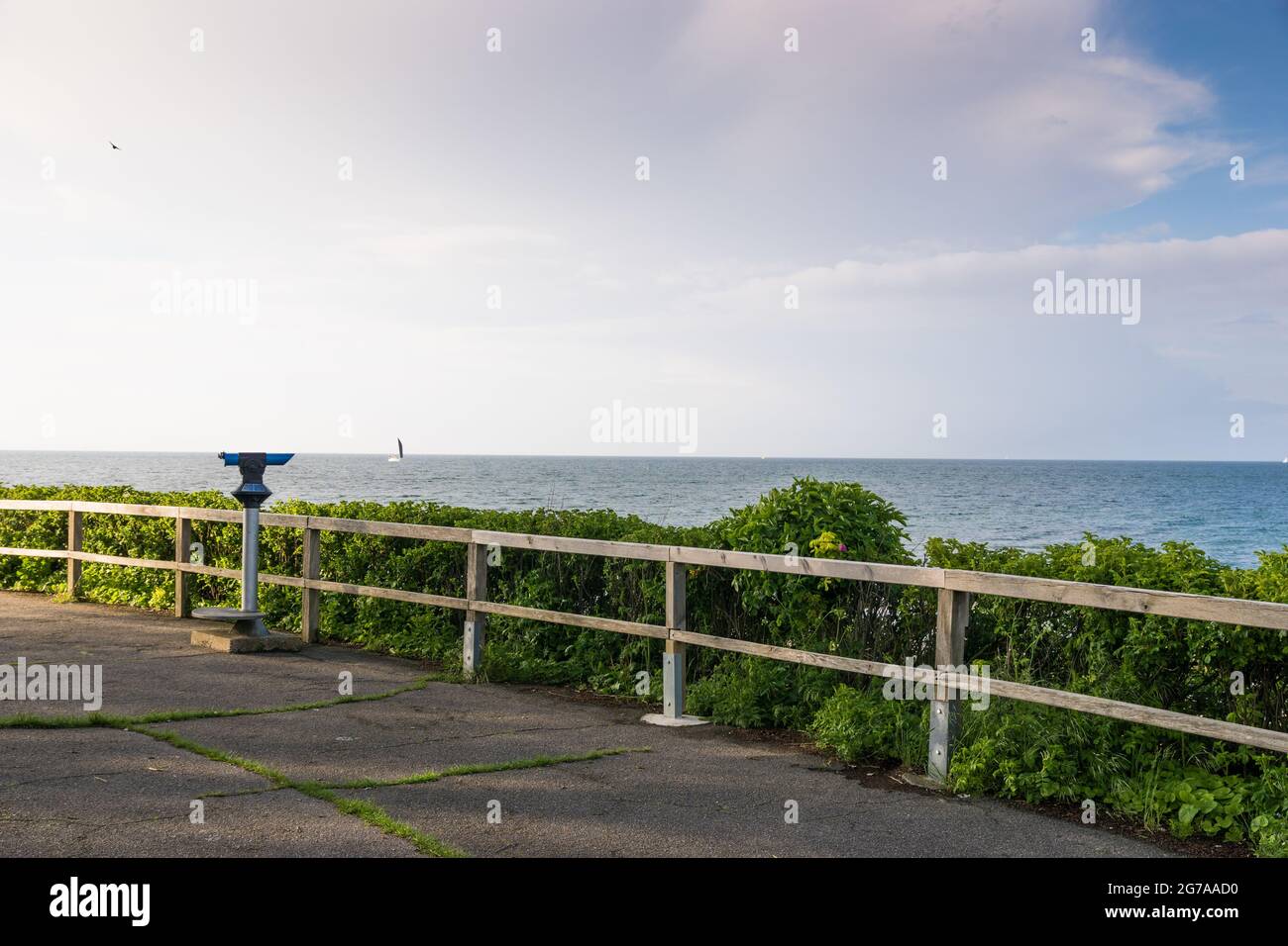 Viewing platform on the beach of Bülk, Baltic Sea, Germany Stock Photo