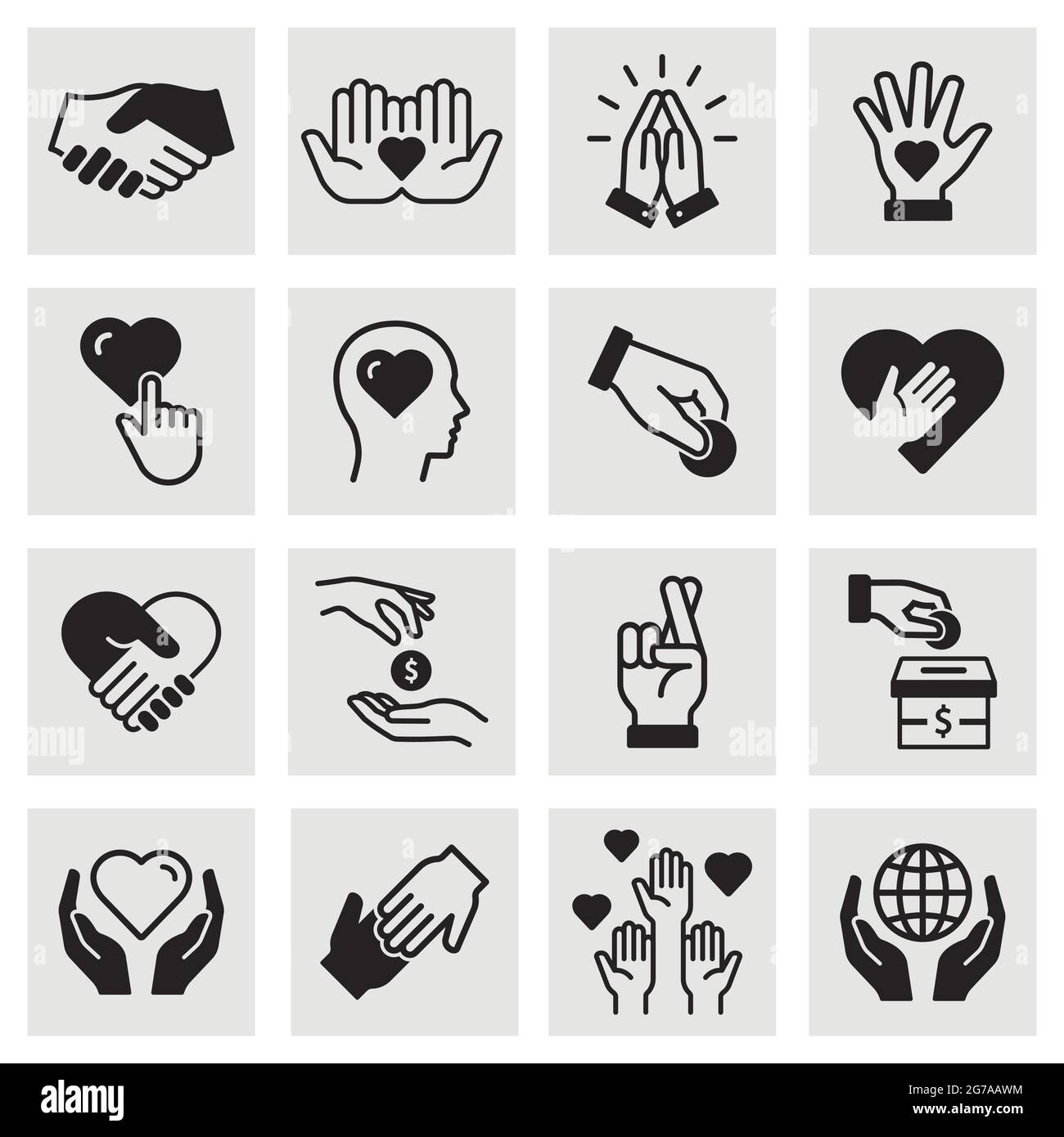 Vaccine icons, such as syringe, coronavirus, covid 19 and more. Vector illustration. Stock Vector
