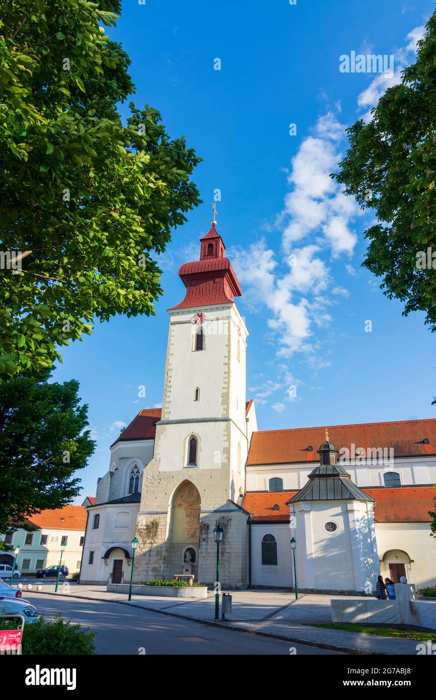 Groß-Enzersdorf, church Groß-Enzersdorf at Donau, Niederösterreich / Lower Austria, Austria Stock Photo
