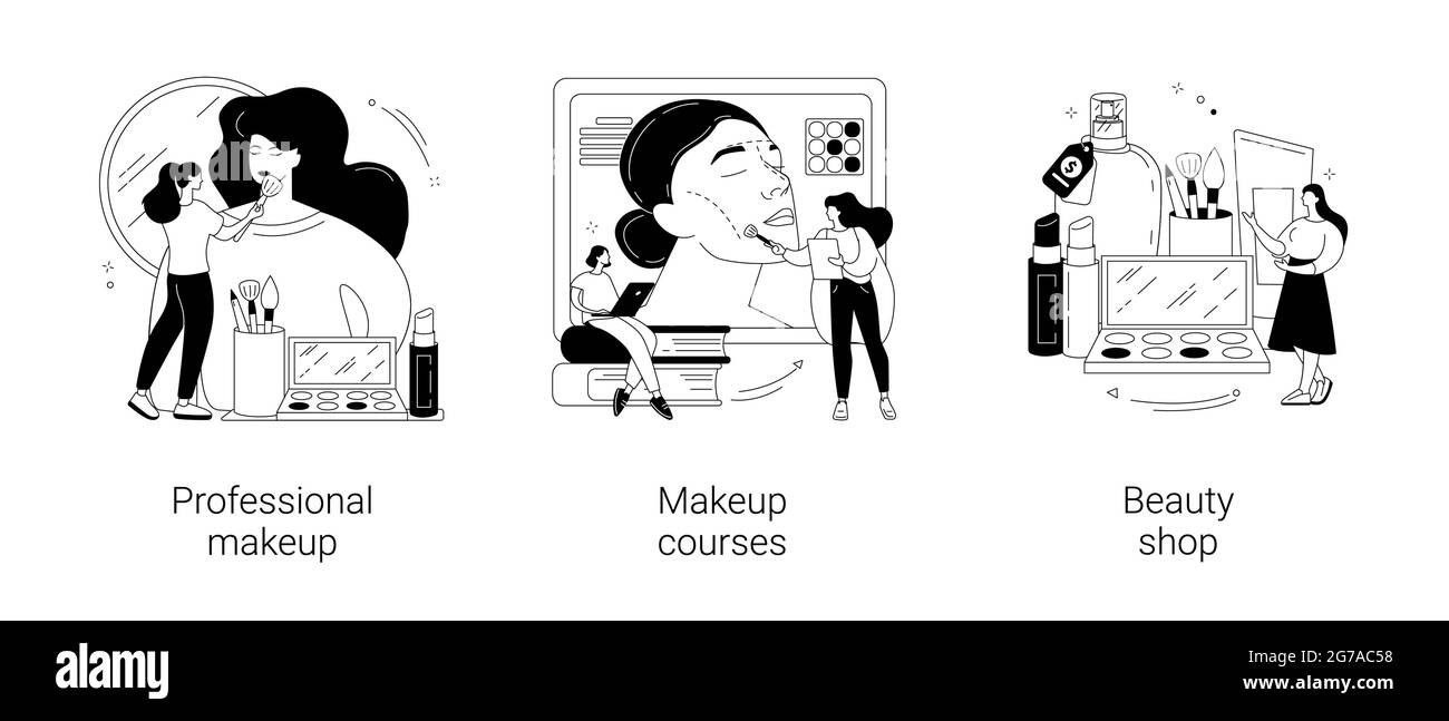 Beauty salon abstract concept vector illustrations. Stock Vector