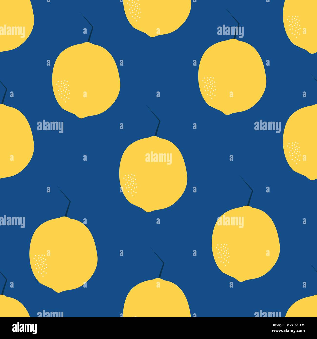 Lemons seamless pattern Vector illustration in pop art Stock Vector