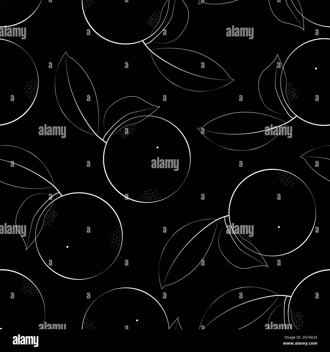 Orange with leaves seamless pattern Vector illustration Stock Vector ...