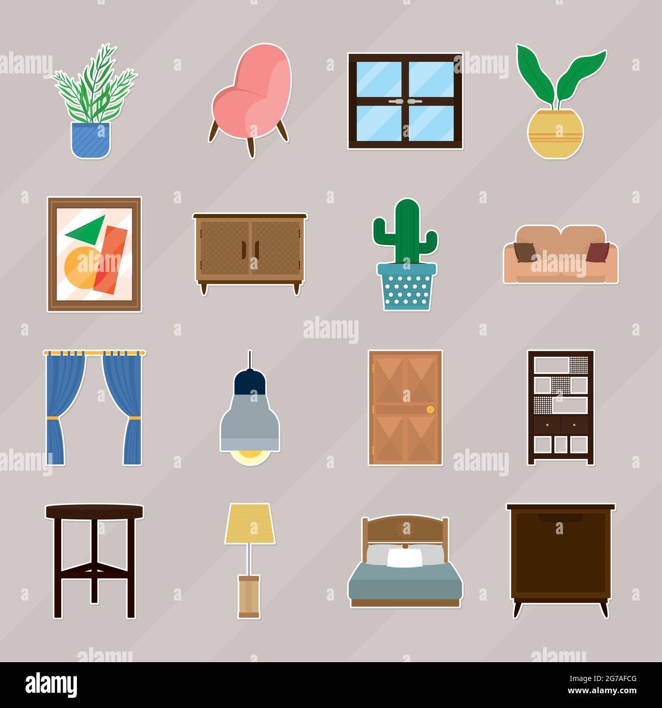 House furniture icon set design Stock Vector Image & Art Alamy