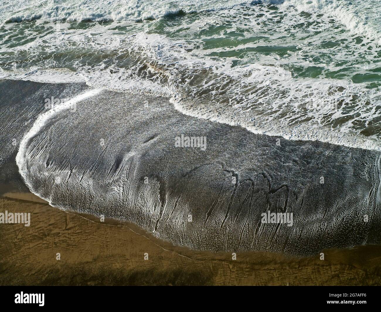 Pacific Ocean, waves, California Coastline, USA Stock Photo