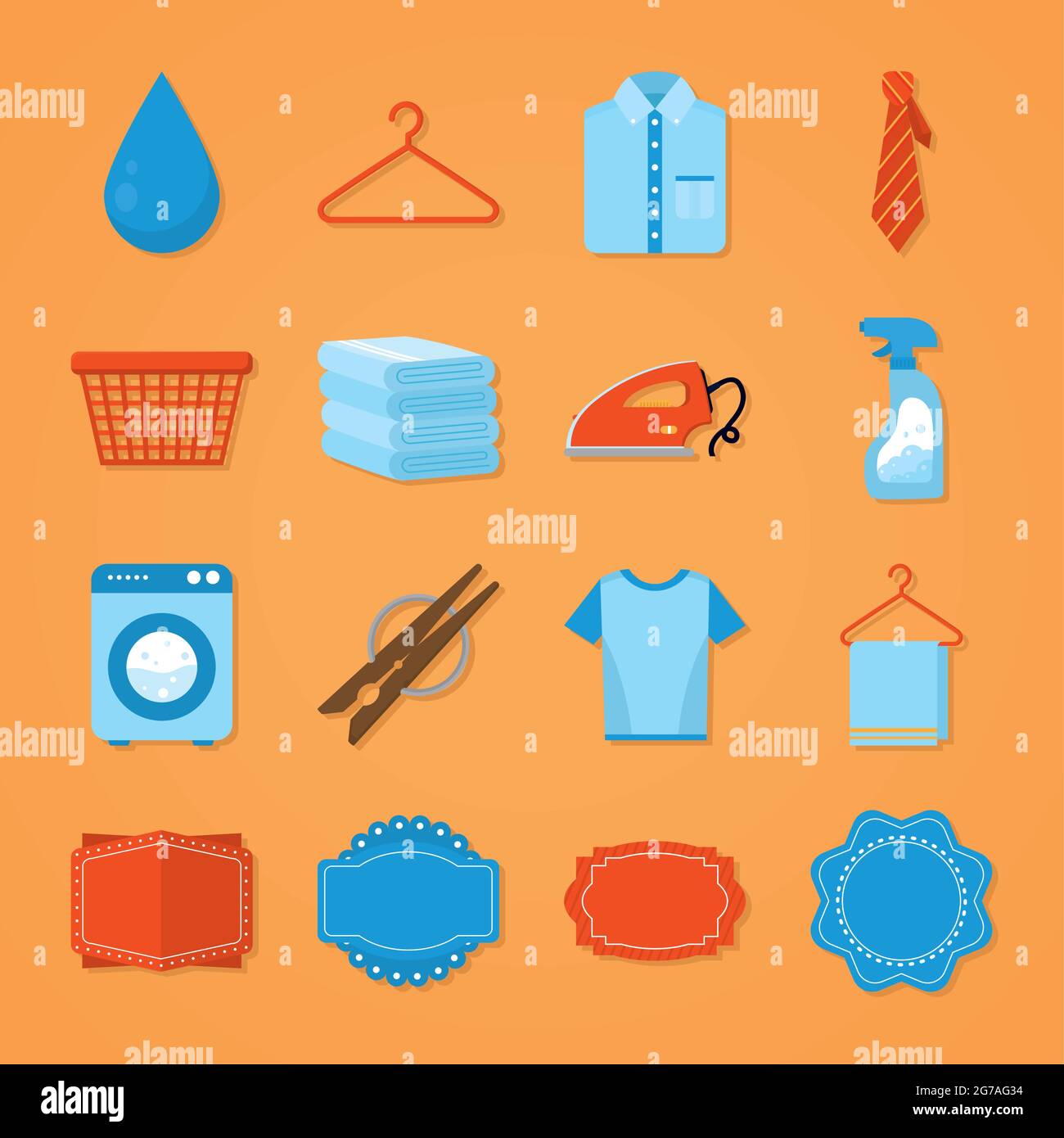 laundry and cleaning icon collection Stock Vector Image & Art Alamy