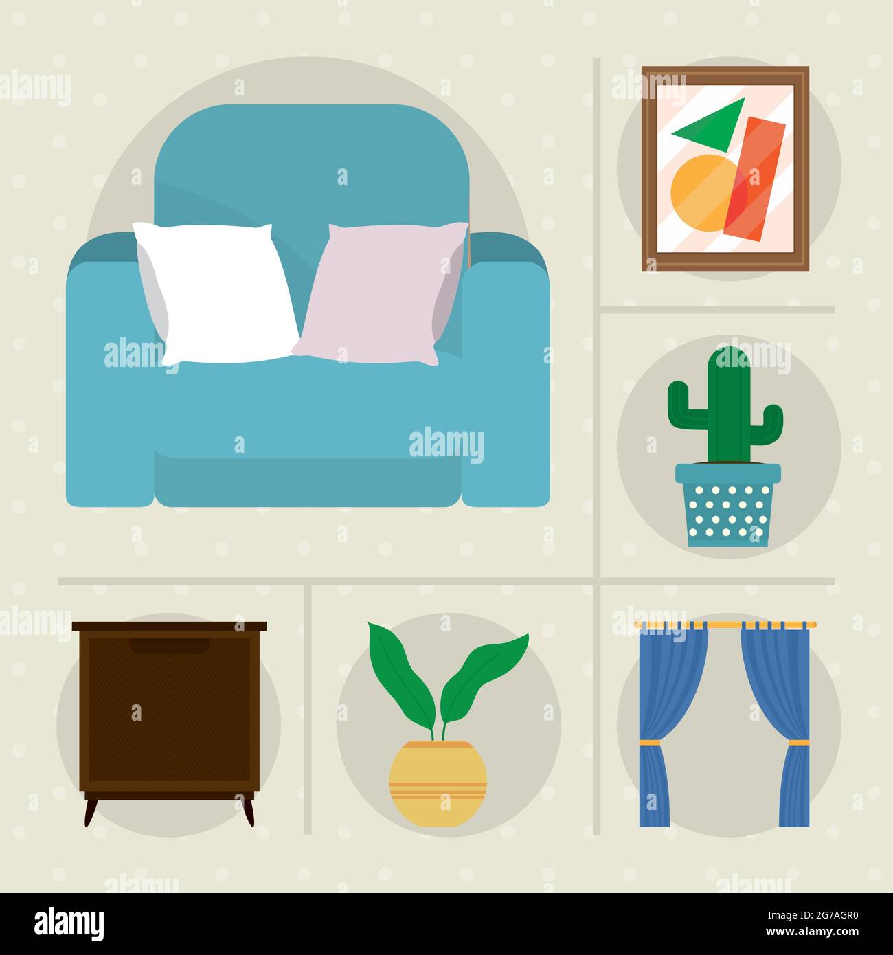 decorative home furniture icon collection Stock Vector Image & Art - Alamy