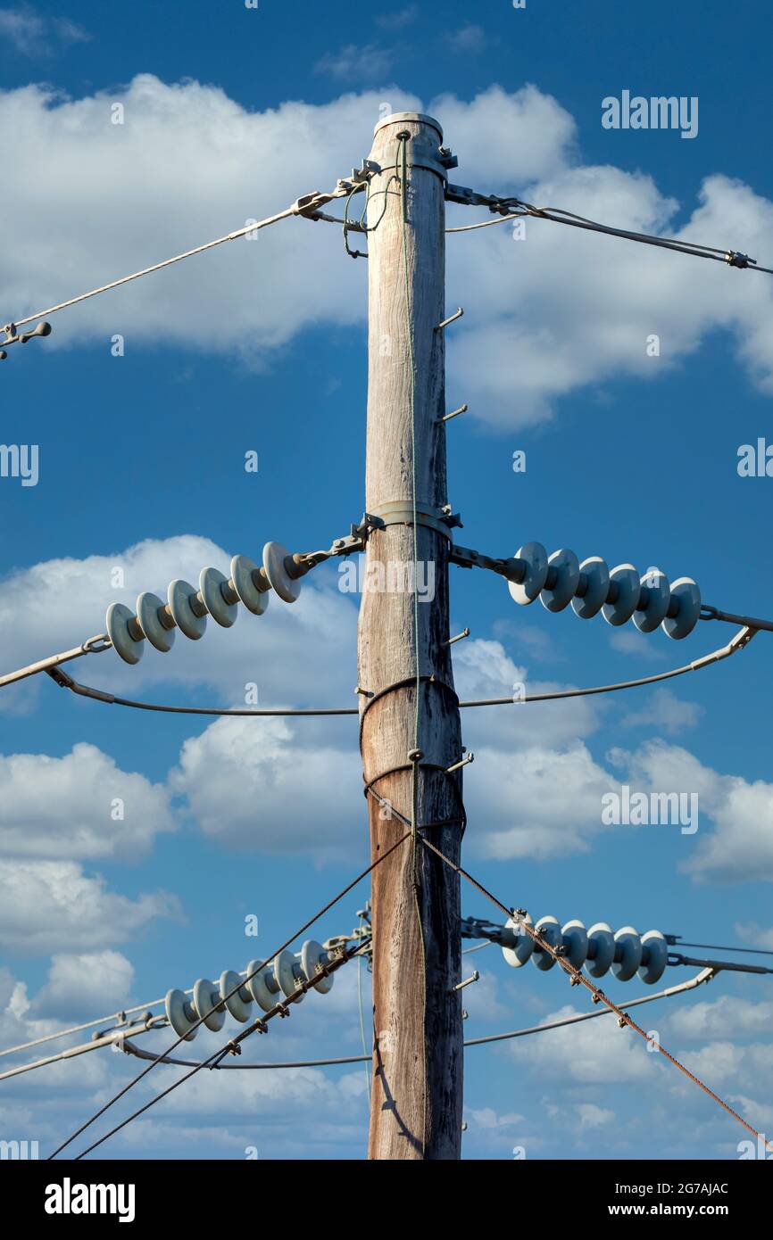 Photograph of a transmission line cable system connected to an assembly