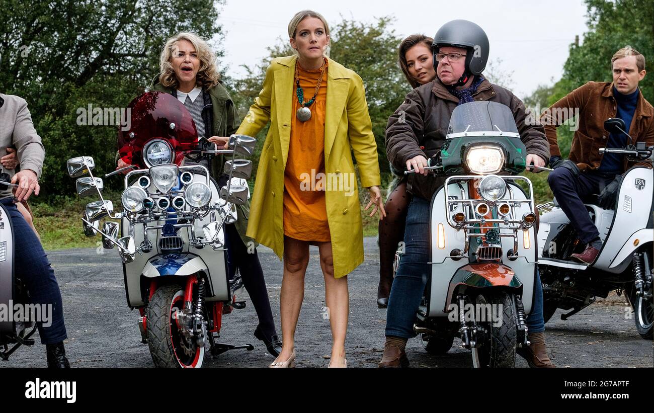 To Be Someone (2020) directed by Ray Burdis and starring Sam Gittins, George Appleby, Toyah Willcox and Leslie Ash. Comedy about the co-owner of a popular Mods nightclub being coerced into trafficking drugs; reuniting several of the cast from the 1979 cult film Quadrophenia. Stock Photo