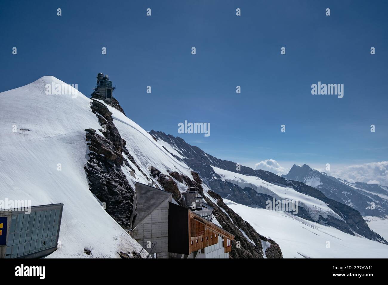 Snow Covered Mountain Jungfraujoch Sphinx Observatory Jungfrau