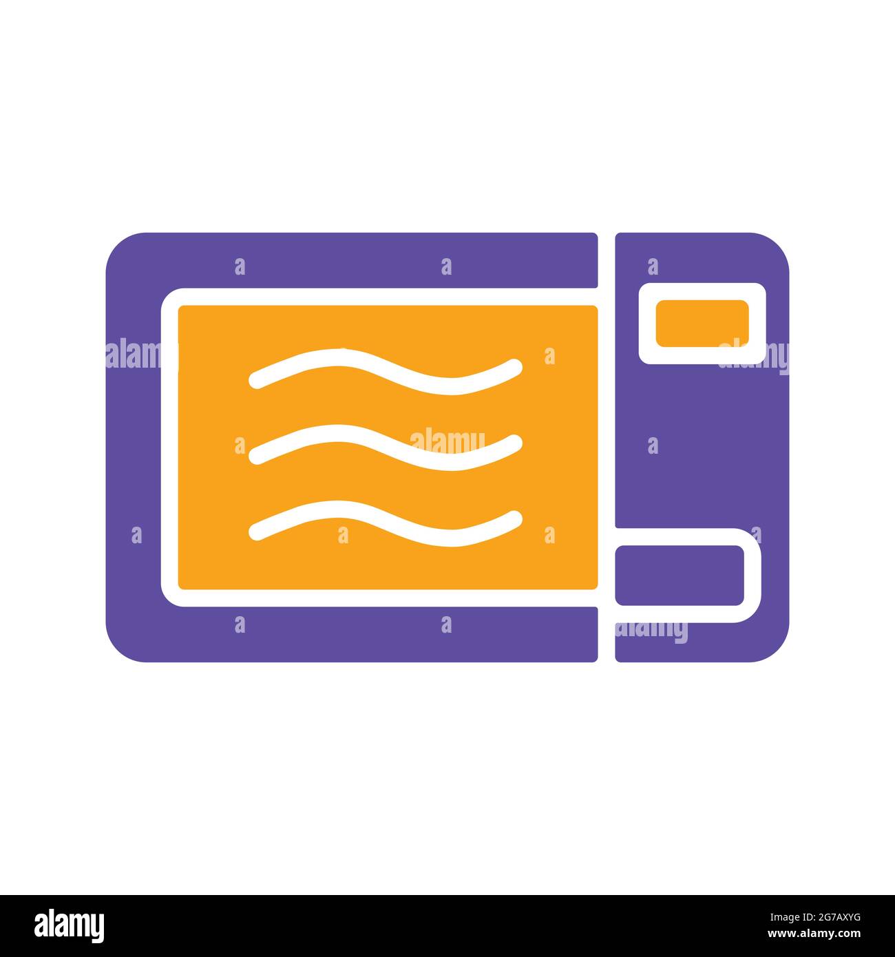 Microwave vector glyph icon. Electric kitchen appliance. Graph symbol ...