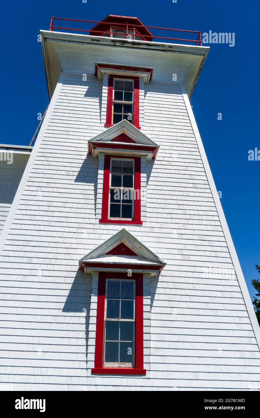Blockhouse Point Lighthouse, Prince Edward Island, Canada Stock Photo