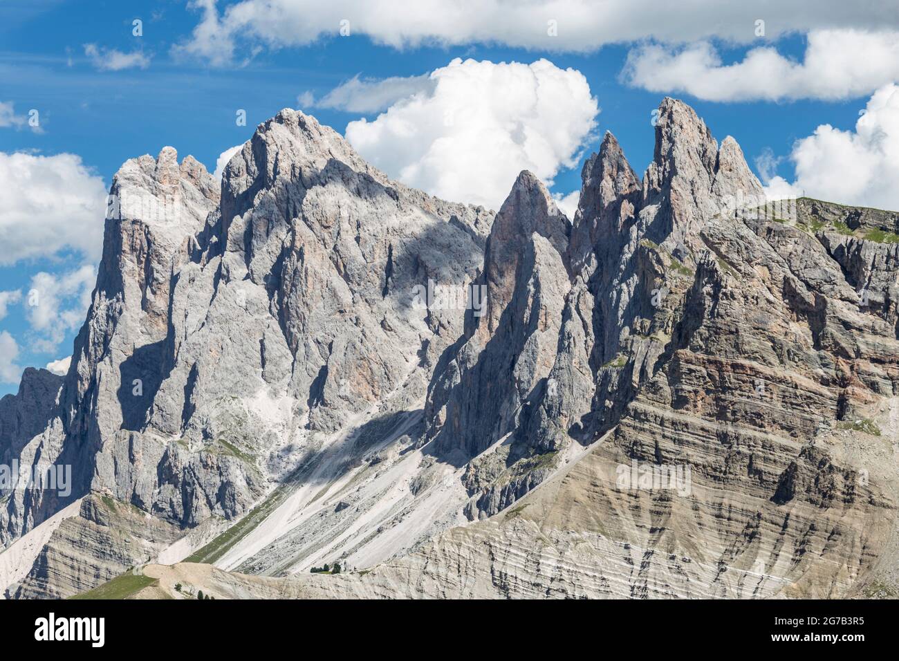 Geisler peaks, Val Gardena, Italy Stock Photo