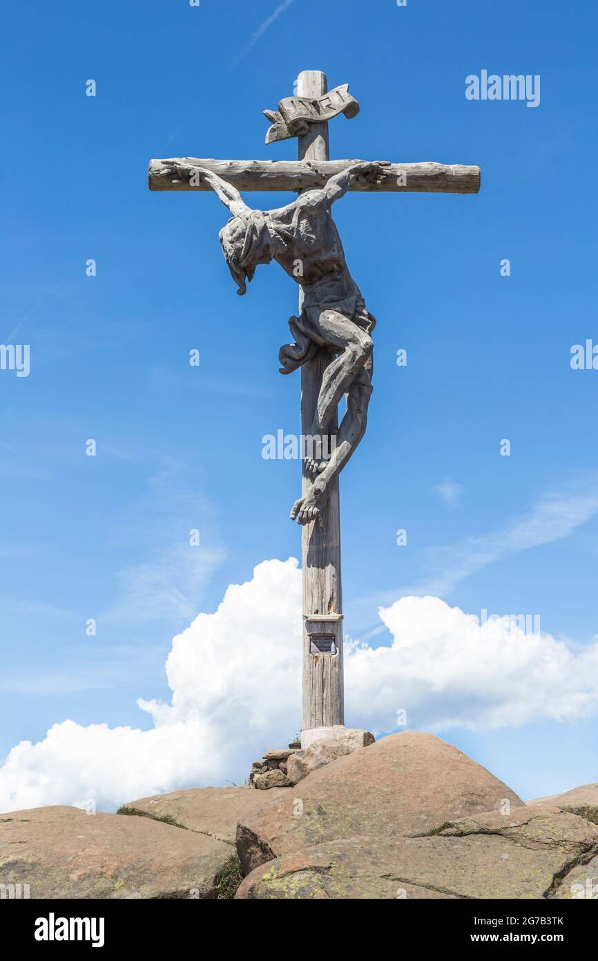 Rasciesa Way Cross, Rasciesa / South Tyrol, Italy Stock Photo