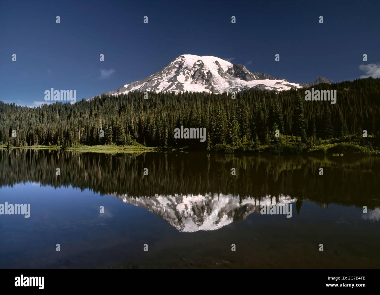 Reflection Lake, Mt, Rainier National Park, Washington,USA, Stock Photo