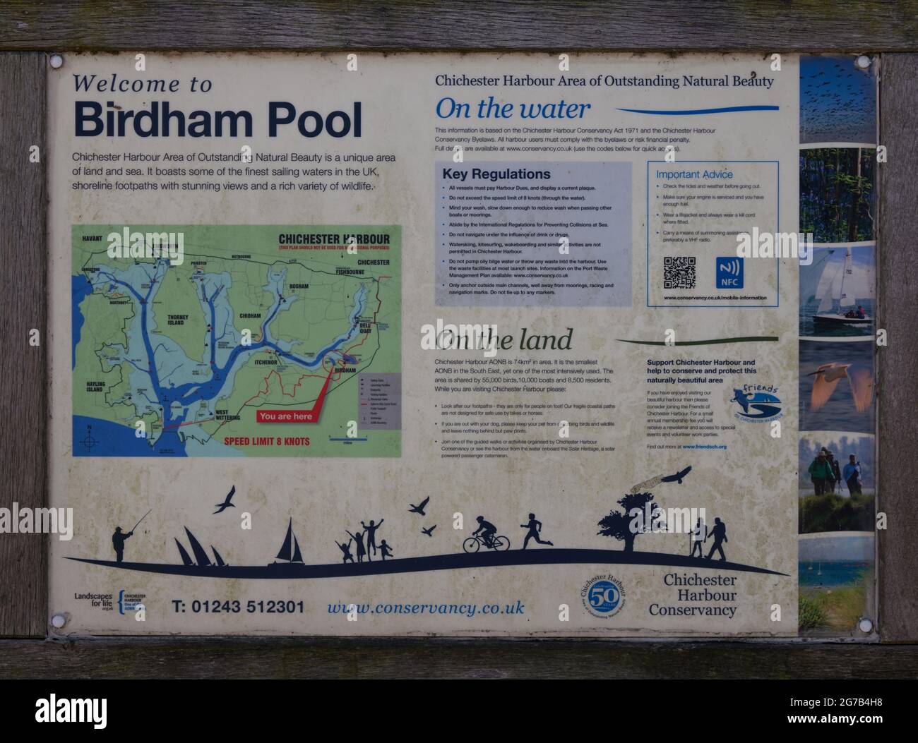 Map of Birdham Pool, West Sussex, England, UK. Stock Photo