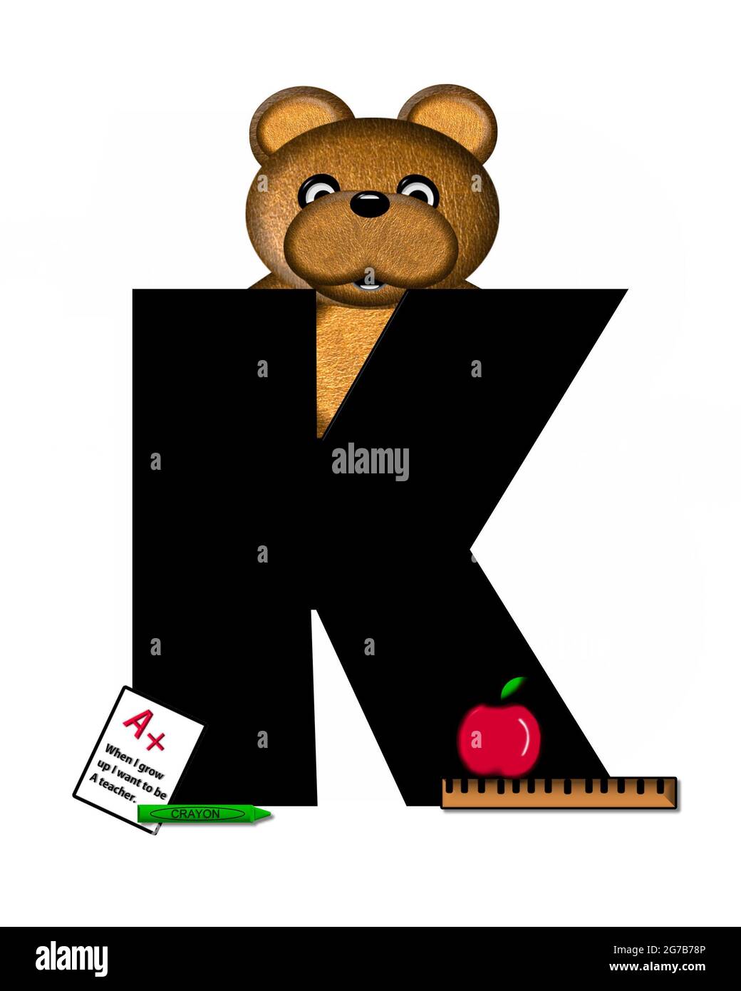 The letter K, in the alphabet set 