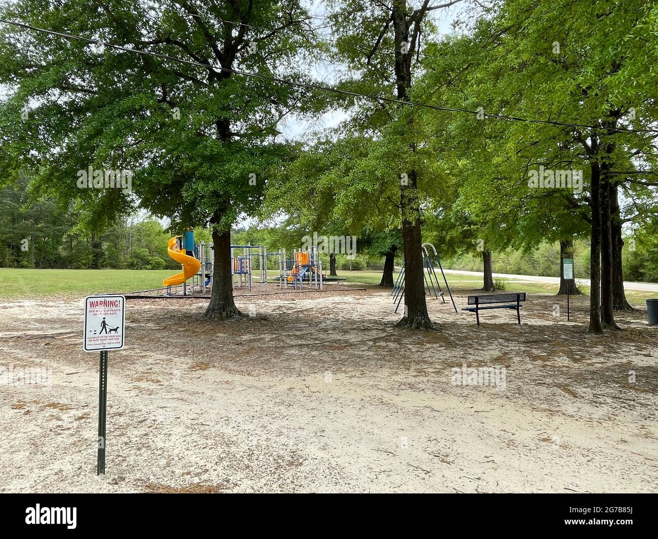 Burke County, Ga USA 01 02 21 Nature background with Warning and