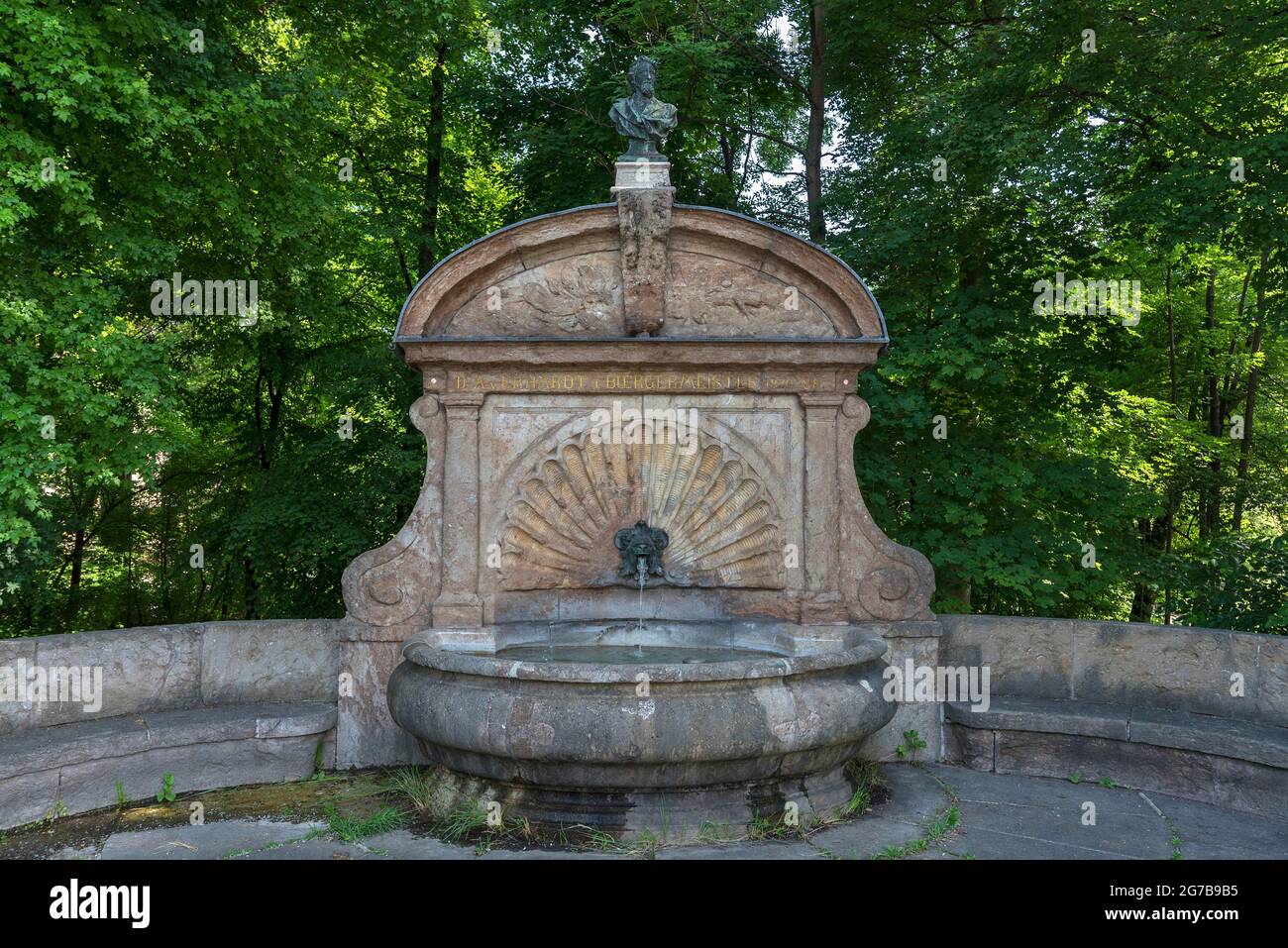 Fountain in memory of Alois von Erhardt, Bavarian politician, mayor of ...