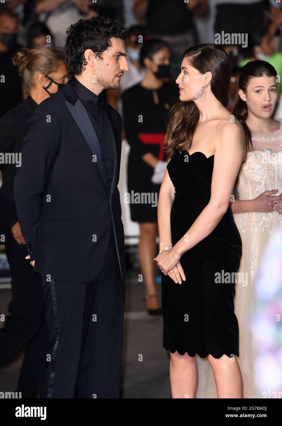 Cannes, France, 12 July 2021 Louis Garrel and Laetitia Casta arriving at  the Bar Nord premiere, held at the Palais des Festival. Part of the 74th  Cannes Film Festival. Credit: Doug Peters/EMPICS/Alamy